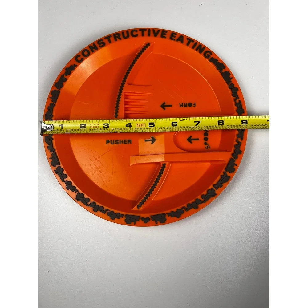 Constructive Eating Plate Orange No‎ utensils